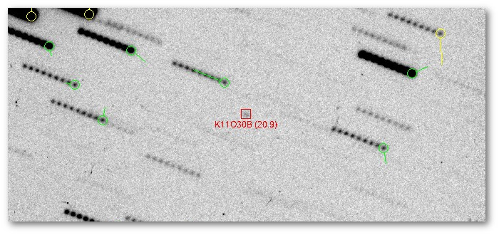 Asteroid 2011 OB30 mag 20.9